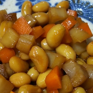 大豆と野菜の煮物